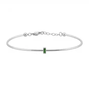 Green Bold Baguette Bracelet