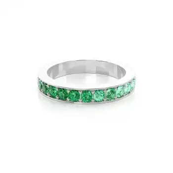 Green Bold Band Ring