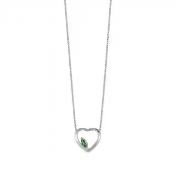 Green Eternal Heart Necklace