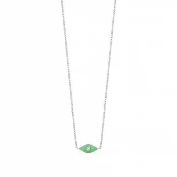 Green Eye Diamond Necklace