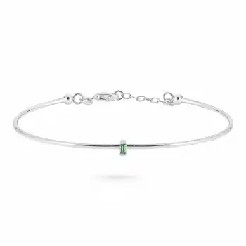 Green Slim Baguette Bracelet