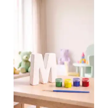 M Harfi Taş Boyama Hobi Seti