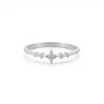 Marquise and Round Diamond Ring