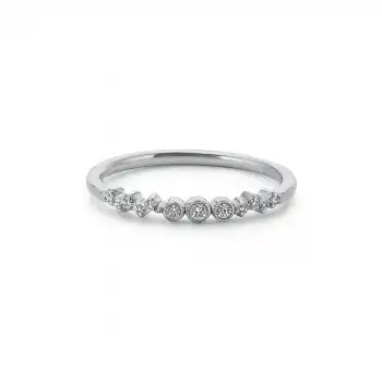 Minimal Diamond Band Ring