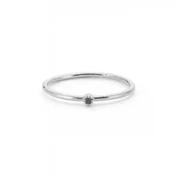 Minimal Emerald Accent Ring