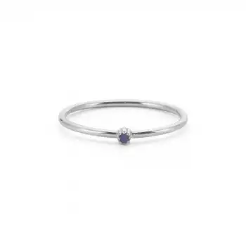 Minimal Sapphire Accent Ring
