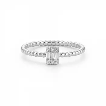 Modern Baguette Diamond Ring