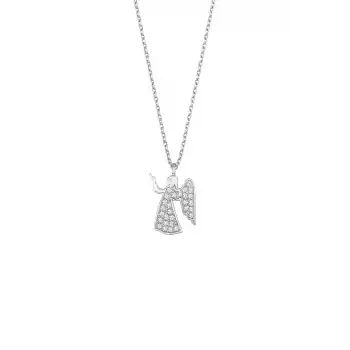 Pave Diamond Angel Pendant Necklace