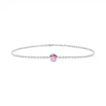 Pink Aura Solitaire Bracelet