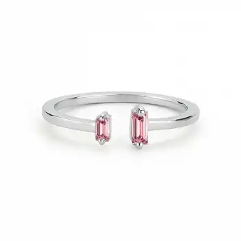 Pink Duo Open Ring