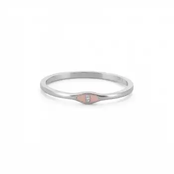 Pink Enamel Eye Ring