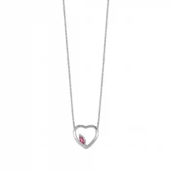 Pink Eternal Heart Necklace