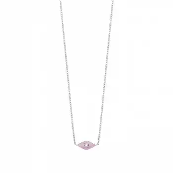 Pink Eye Diamond Necklace