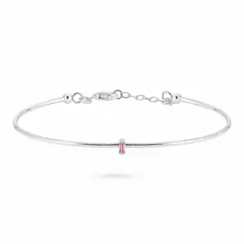 Pink Slim Baguette Bracelet