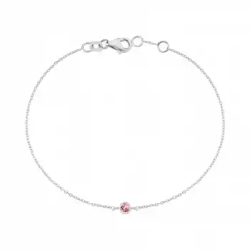 Pink Solitaire Bracelet