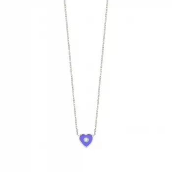 Purple Amour Heart Necklace