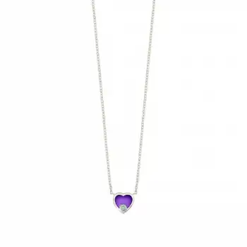 Purple Blush Heart Necklace