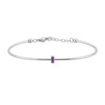 Purple Bold Baguette Bracelet
