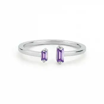 Purple Duo Open Ring