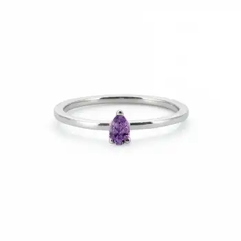 Purple Elegant Drop Ring