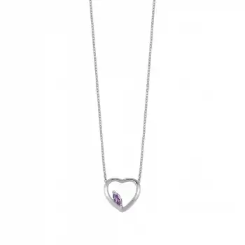 Purple Eternal Heart Necklace