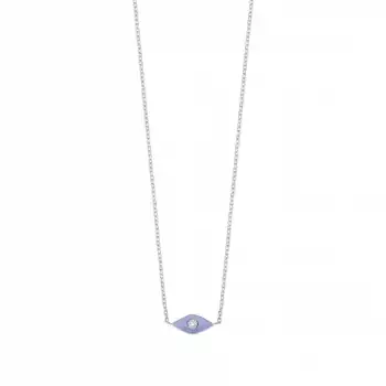 Purple Eye Diamond Necklace