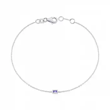 Purple Grace Baguette Bracelet