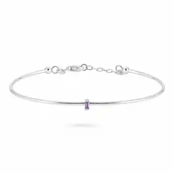 Purple Slim Baguette Bracelet