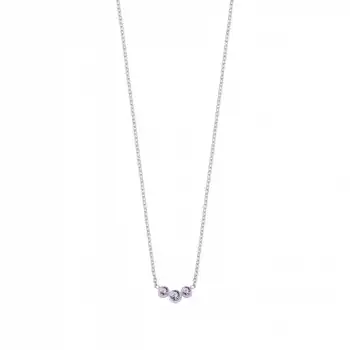 Purple Trio Minimal Necklace