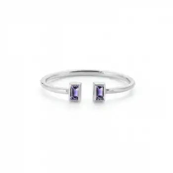Purple Twin Baguette Ring