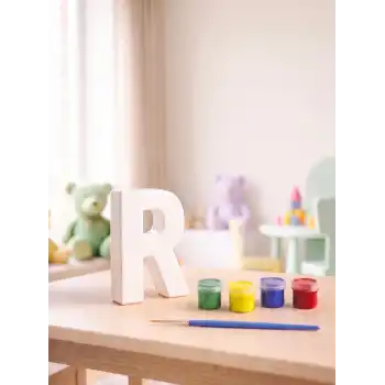 R Harfi Taş Boyama Hobi Seti