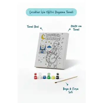 Ramazan Eğitici Boyama Seti Davulcu ile Hoş Geldin Ramazan (Şövalesiz)