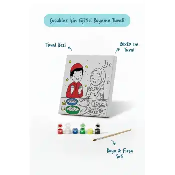 Ramazan Eğitici Boyama Seti İftar Sofrası (Şövalesiz)