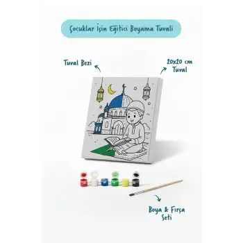 Ramazan Eğitici Boyama Seti Kur’an Okuyan Çocuk (Şövalesiz)