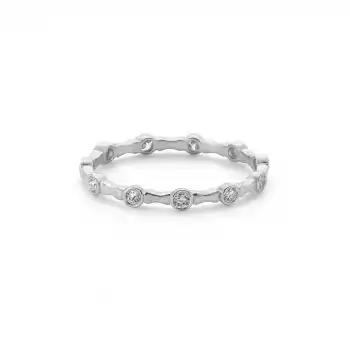 Sculpted Bone-Form Full Eternity Diamond Ring