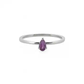 Teardrop Amethyst Ring