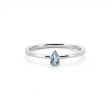 Teardrop Blue Quartz Ring
