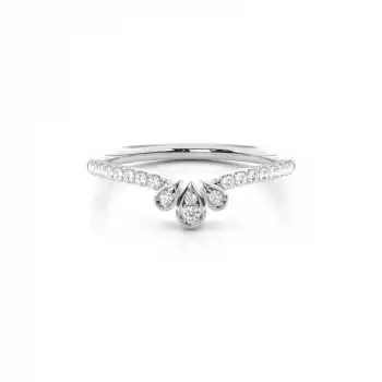 Teardrop Crown Diamond Ring