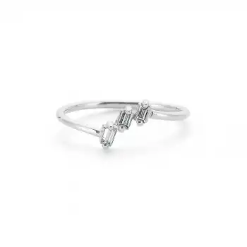 Three-Stone Baguette Diamond Ring
