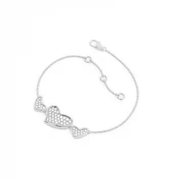 Trinity Heart Diamond Bracelet