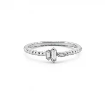 Triple Baguette Diamond Ring