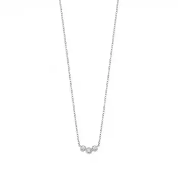 Triple Diamond Pendant Necklace