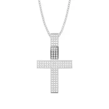 White Gold Cross Diamond Pendants
