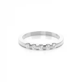 White Gold Five Stone Diamond Rings
