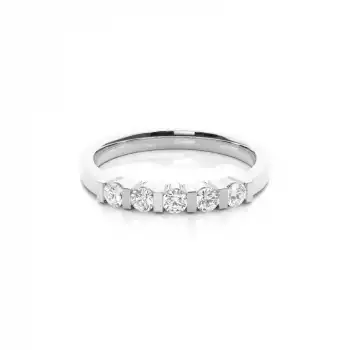 White Gold Five Stone Diamond Rings