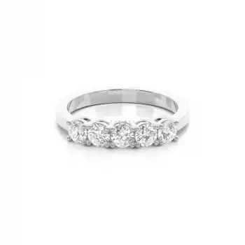 White Gold Five Stone Diamond Rings