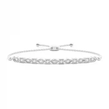 White Gold Friendship Diamond Bracelets