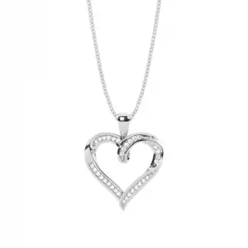 White Gold Heart Diamond Pendants