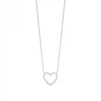 White Gold Heart Diamond Pendants