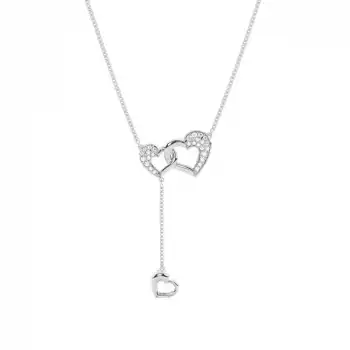 White Gold Heart Diamond Pendants